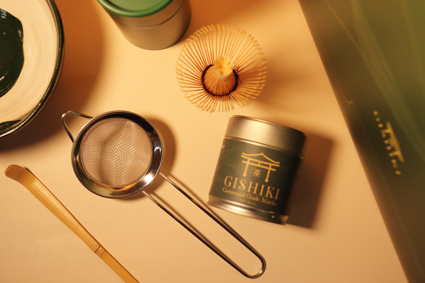 Gishiki Bamboo Shin Chasen, Bamboo Scoop, and Sifter Bundle